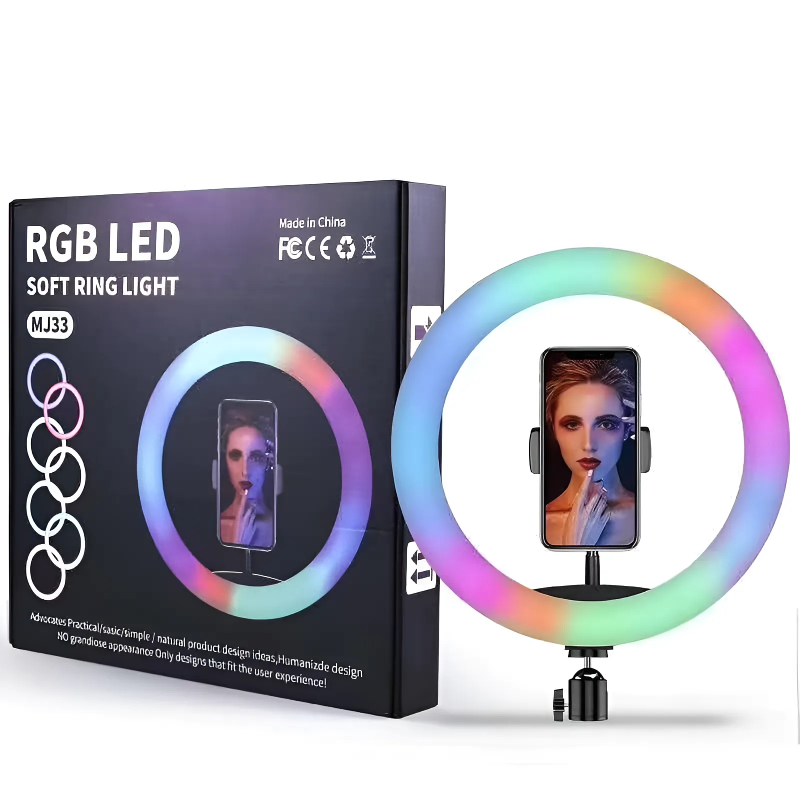 MJ33 RGB LED Soft Ring Light – 13Inch (Only light)