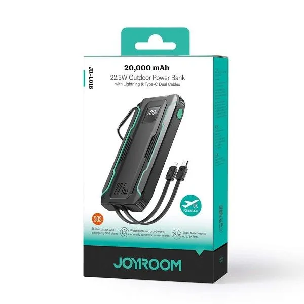 Joyroom JR-L017 22.5W 10000mAh Power Bank With Dual Cables - Image 2