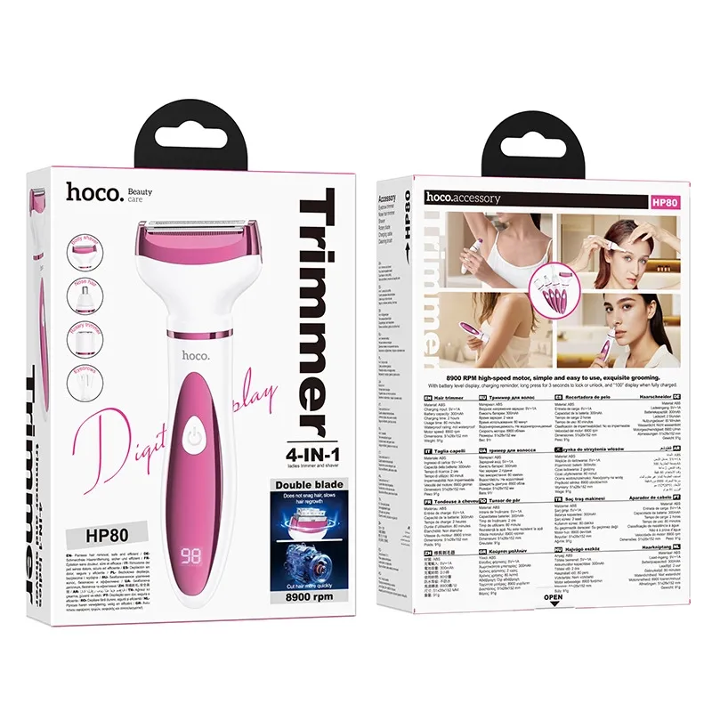 Hoco HP80 4-in-1 Ladies Trimmer & Shaver - Image 5