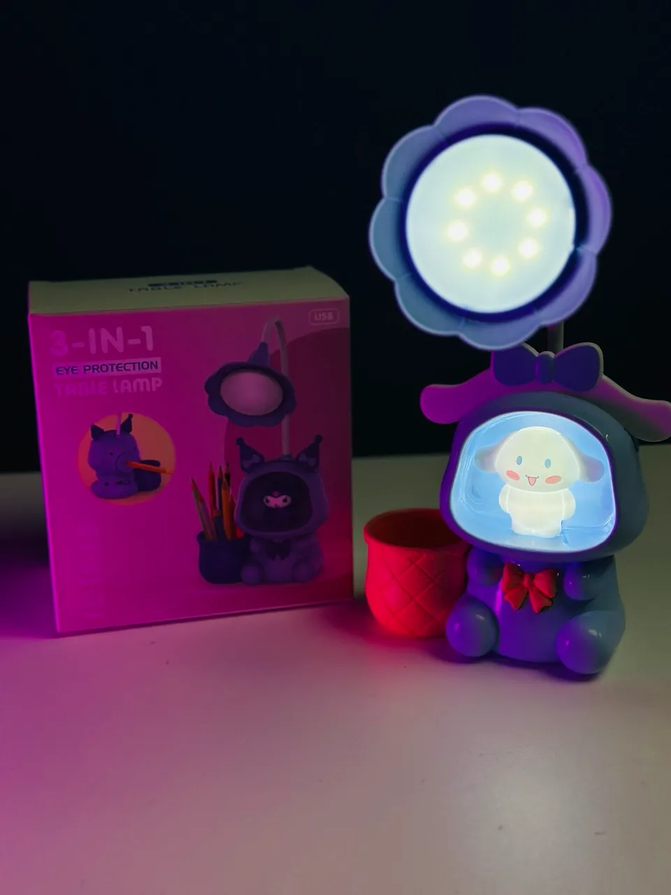 3 in 1 Rechargeable Table Lamp with Storage Cup & Sharpener for Kids - Image 2