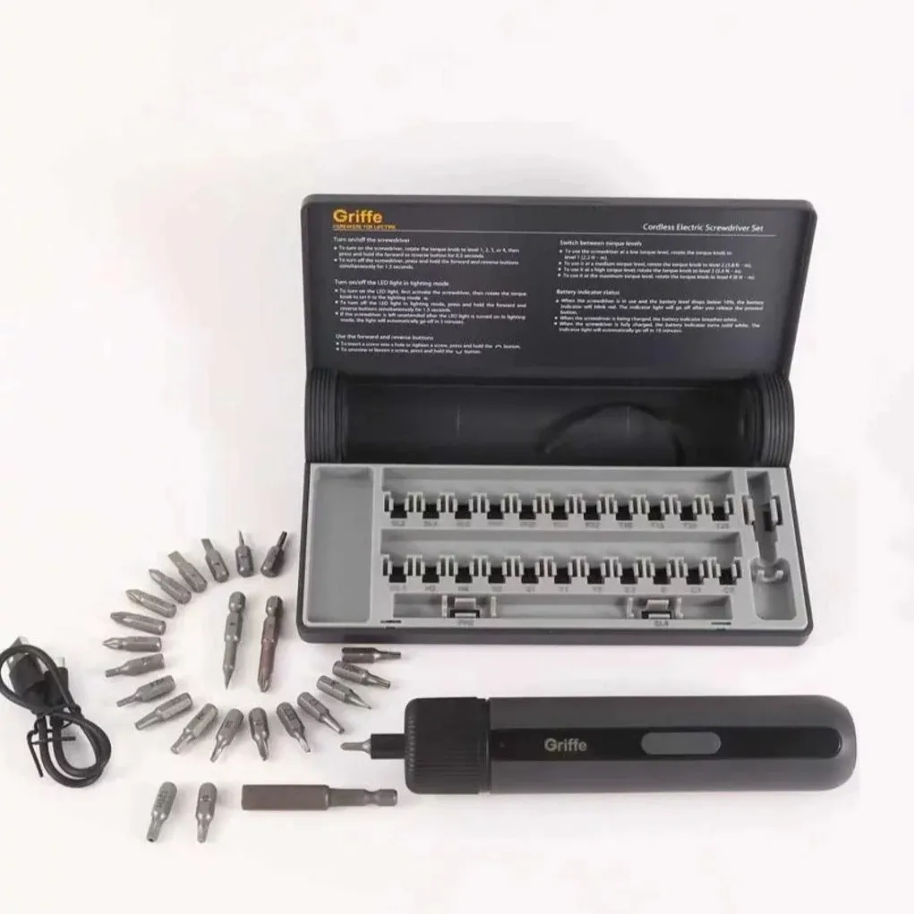 Griffe Cordless Electric Screwdriver Set