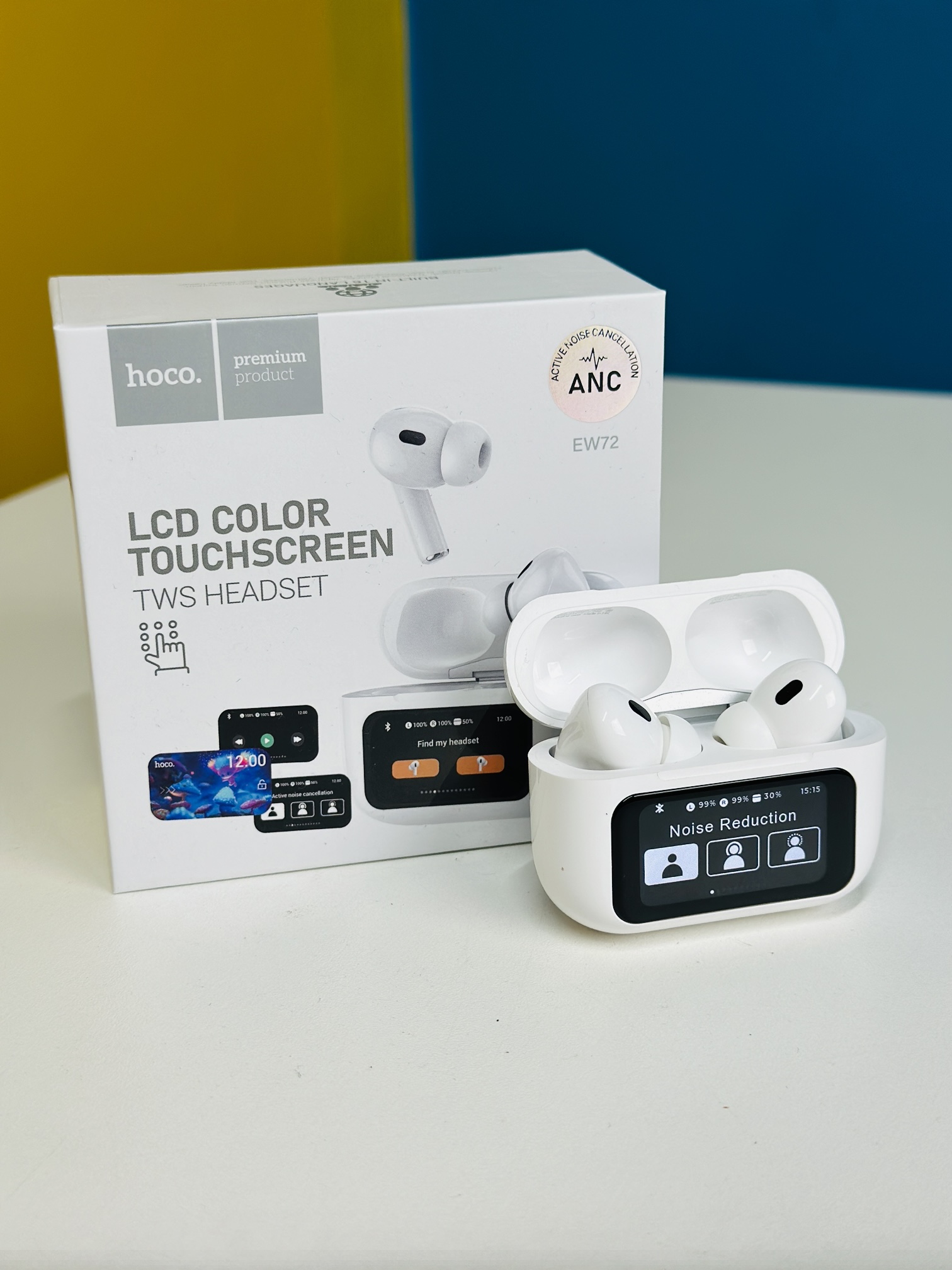 Hoco EW72 ANC TWS Earbuds With HD Display